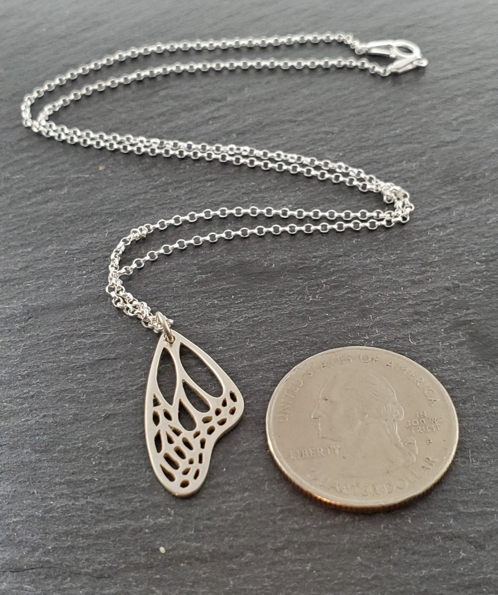 Sterling Silver Butterfly Wing Necklace – Symbol of Transformation and Hope