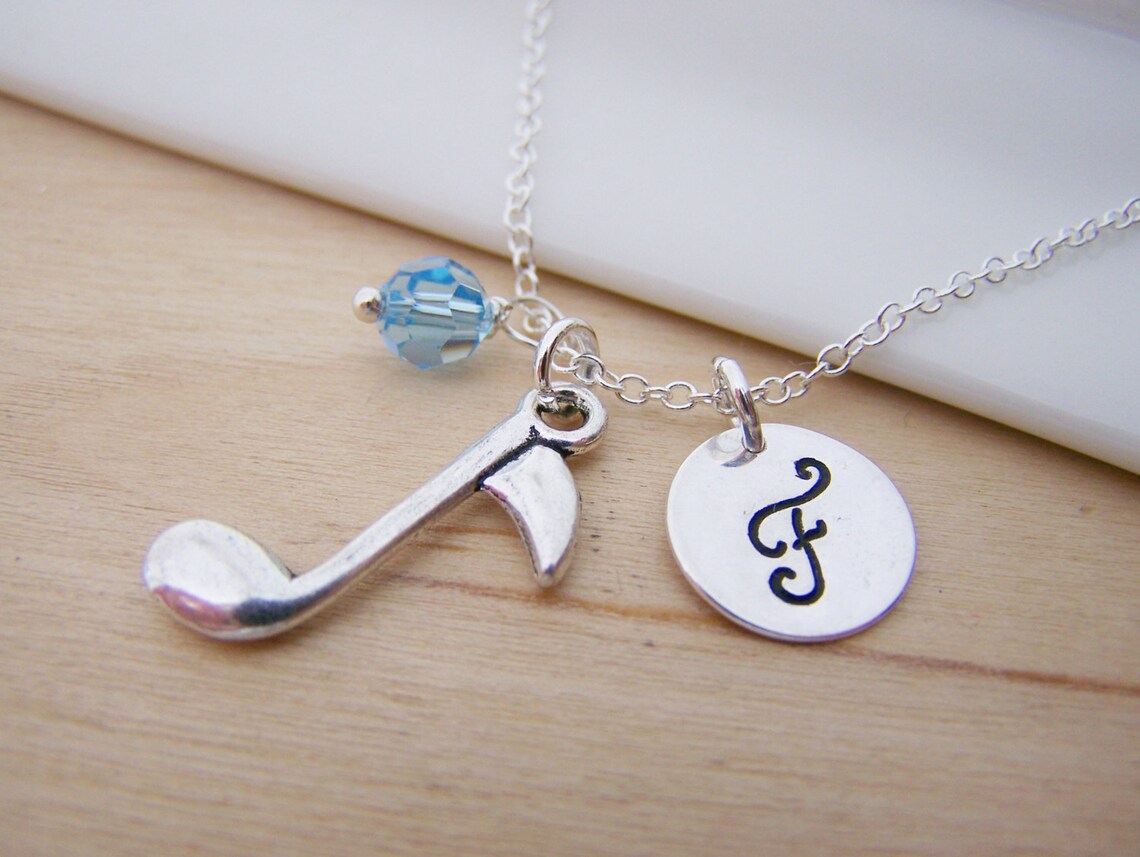 Personalized Music Note Necklace