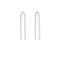 Sterling Silver Arc Earrings – Minimalist Lightweight Hook Earrings (23x7mm)