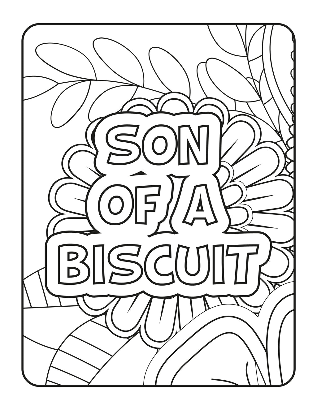 Snarky Adult Coloring Book - 88 Sweary Stress Relief Pages | Instant Download PDF