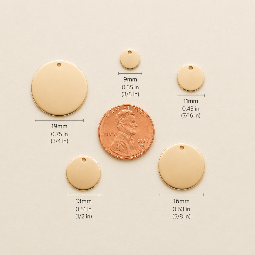 Small Initial Disc Necklace – Personalized Gold or Silver Necklace