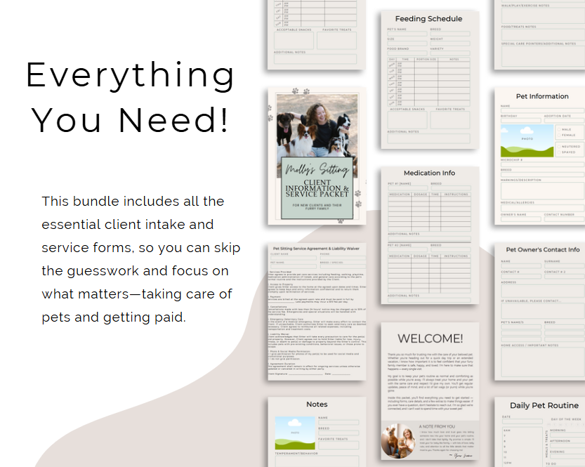 Ultimate Pet Sitting Bundle – Lite Version