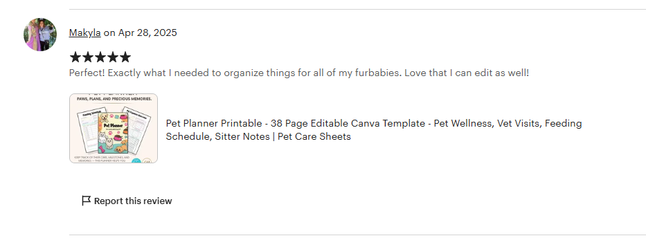 Pet Planner Printable - 38 Page Editable Canva Template