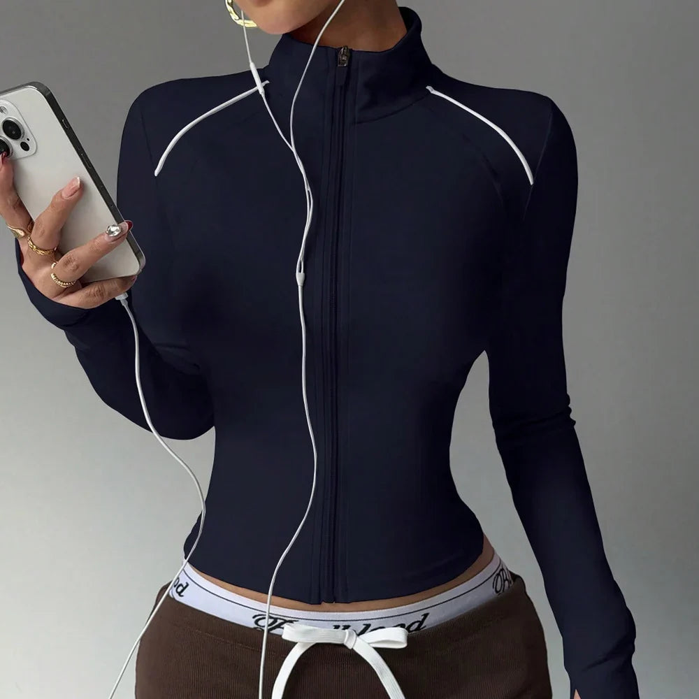Women’s Seamless Long Sleeve Zip Yoga Jacket