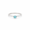 Tiny Aquamarine Birthstone Ring –  Size 7
