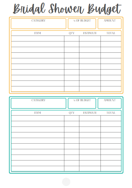 Bridal Shower Planner Printable - Editable Canva Template