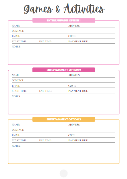 Bridal Shower Planner Printable - Editable Canva Template