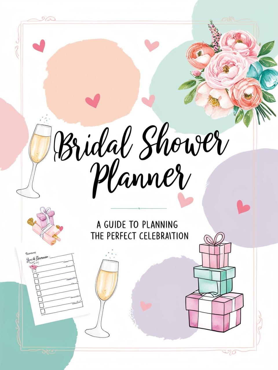 Bridal Shower Planner Printable - Editable Canva Template