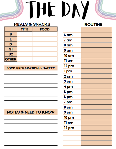 Babysitter Binder | 17-Page Editable Canva Template