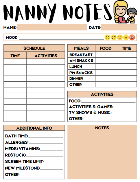 Babysitter Binder | 17-Page Editable Canva Template
