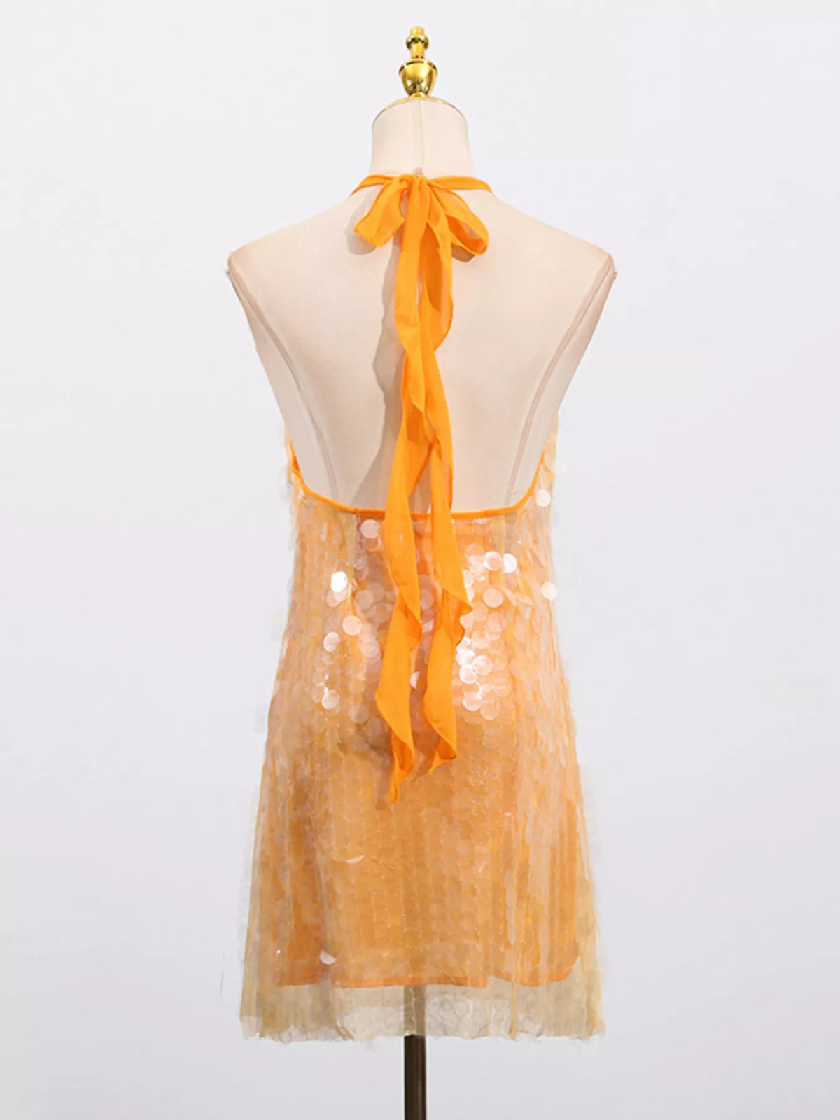 Sequin Halter Neck Mini Dress
