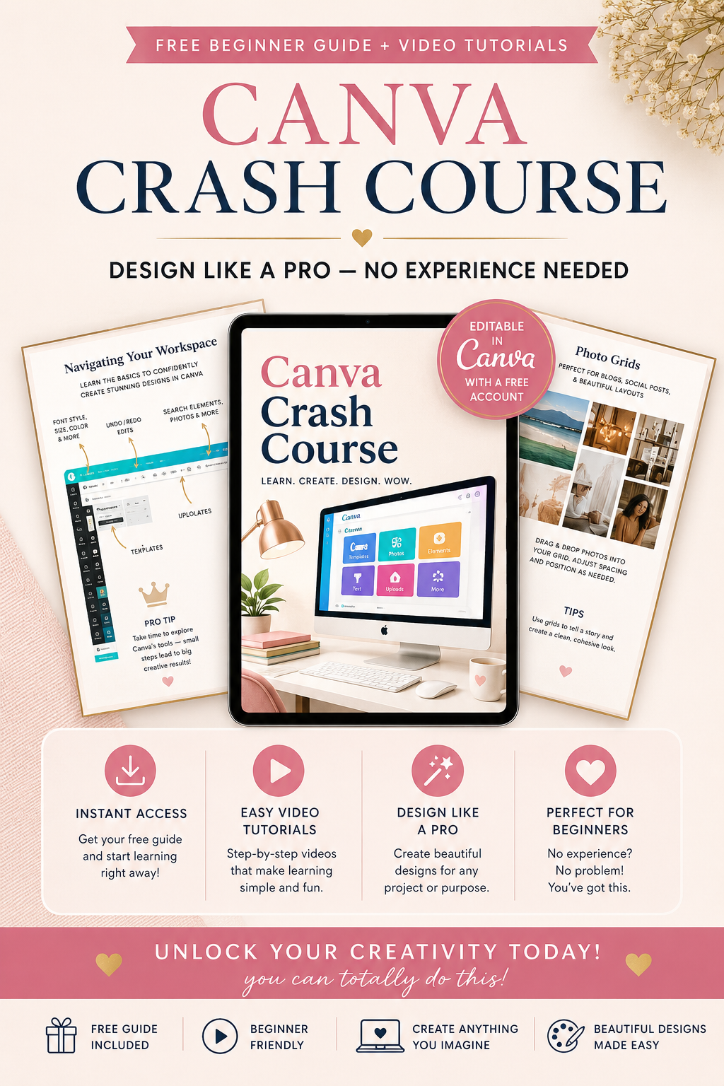 Canva Crash Course – Free Beginner Guide + Video Tutorials