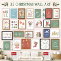 25 Christmas Wall Art Prints – Printable Holiday Gallery Set – Instant Download PDF – Festive Home Decor Bundle