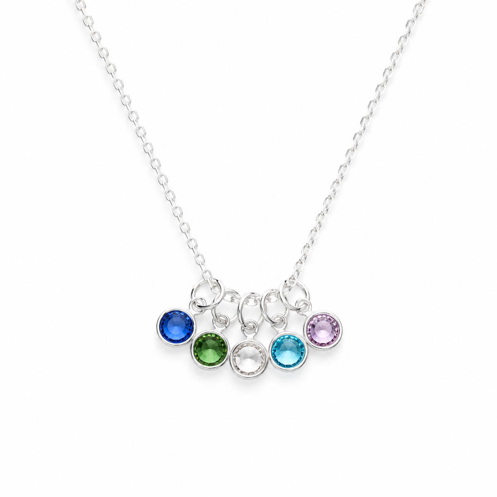 Birthstone Cluster Necklace