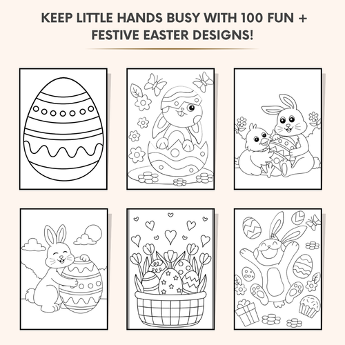100 Easter Coloring Pages for Kids – Instant Download PDF