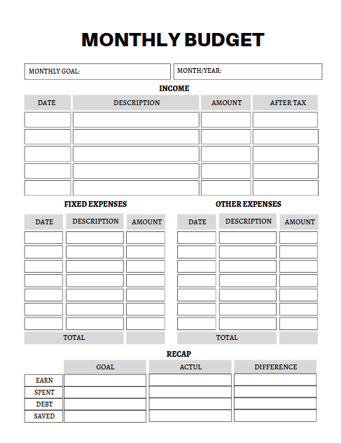 Money Mindset Workbook | 50-Page Budget Planner