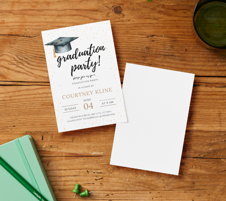 Editable Graduation Party Invitation – Canva Template