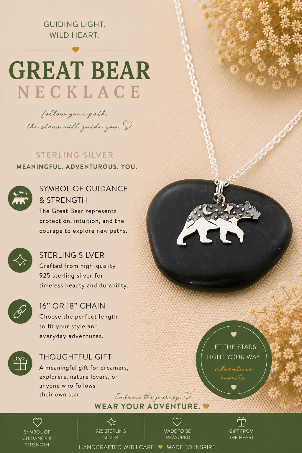 The Great Bear Necklace - Sterling Silver Jewelry - California Jewelry