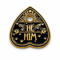 He / Him Ouija Planchette Pronoun Enamel Pin – Spooky Pronoun Pin