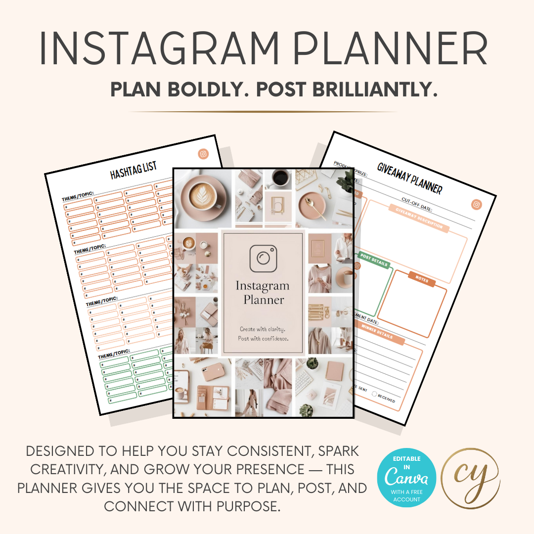 Instagram Planner | 34-Page Canva Template