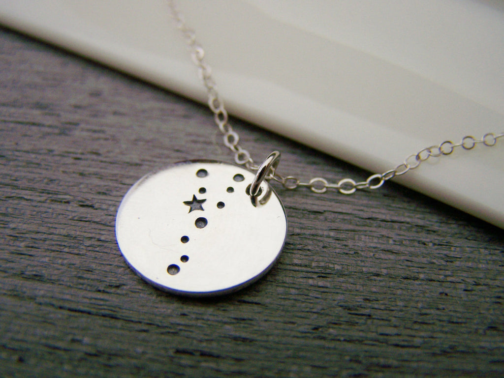 Taurus Zodiac Constellation Sterling Silver Necklace