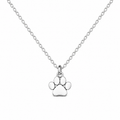 Paw Print Charm Necklace - Sterling Silver Jewelry