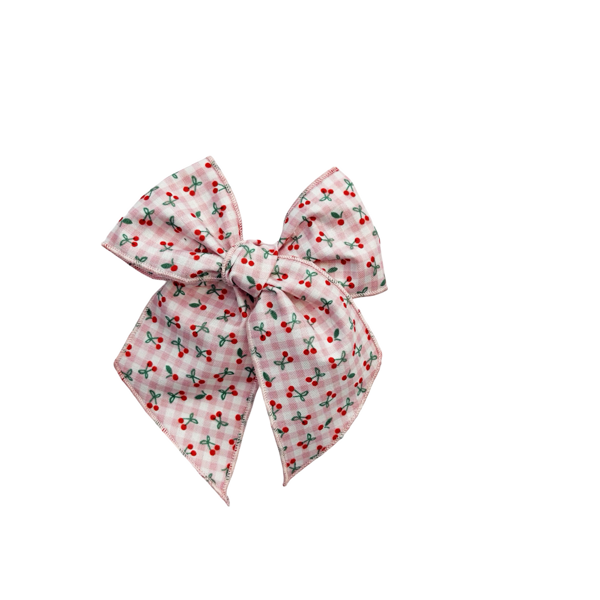 Checked Cherries Elle Bow