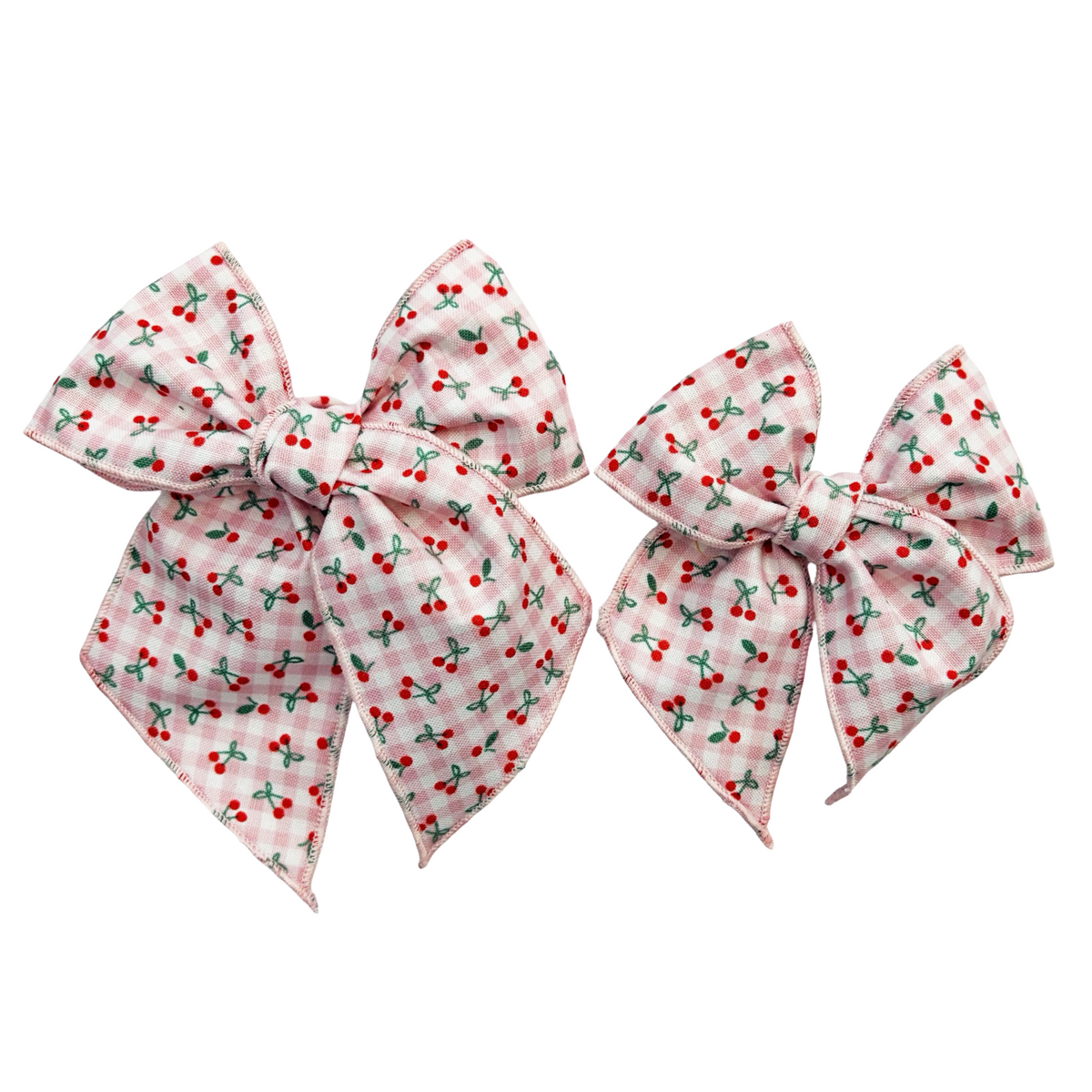 Checked Cherries Elle Bow