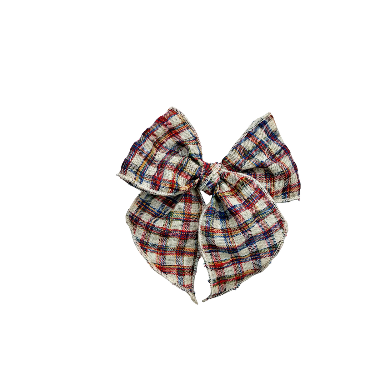 Primary Stitched Gingham Seersucker Elle Bow