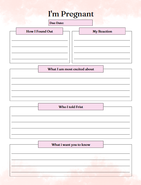 Pregnancy Journal – 58-Page Editable Canva Template