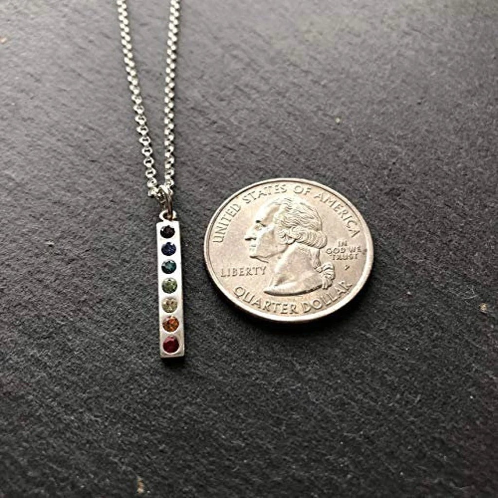 Rainbow Pride 925 Sterling Silver Charm Necklace