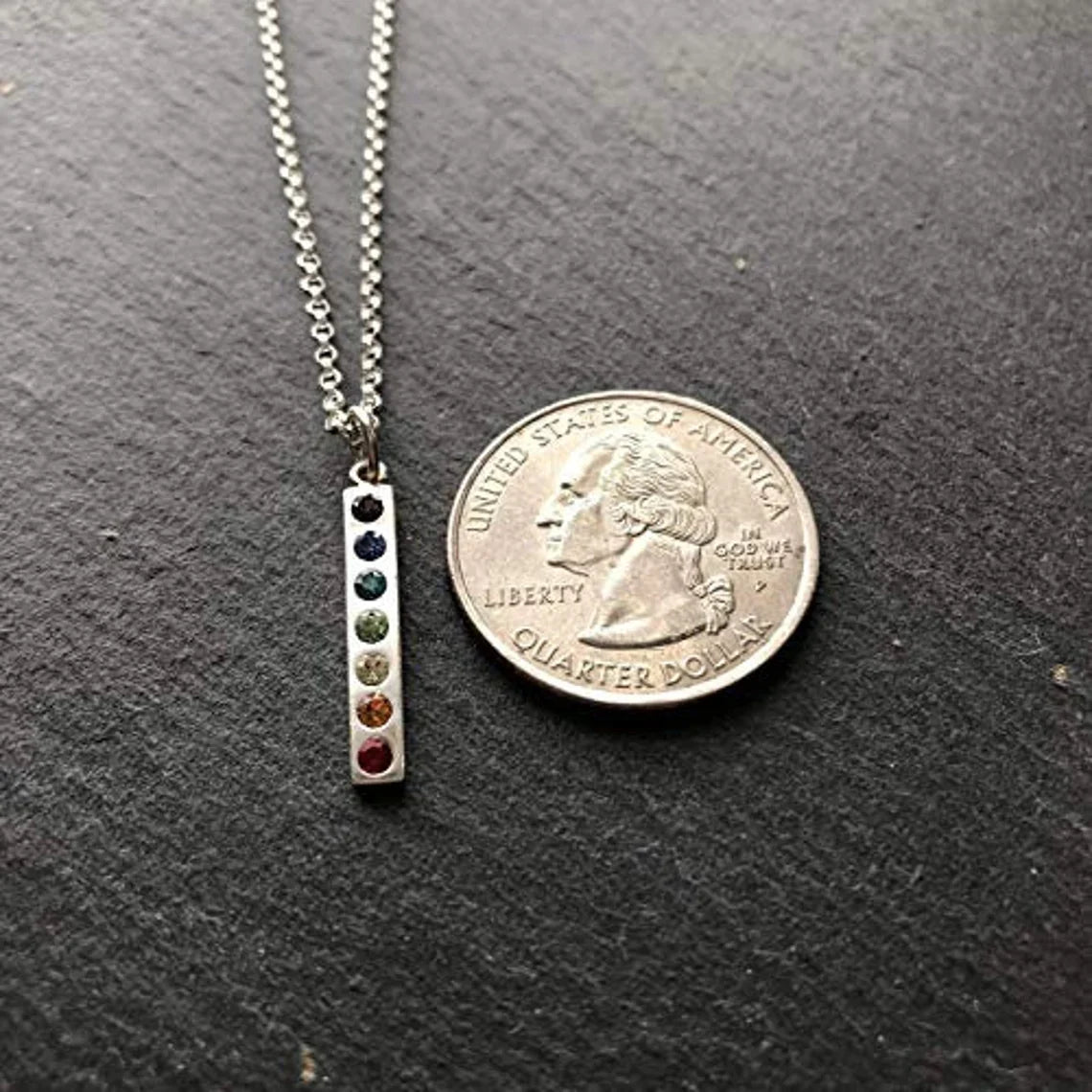 Rainbow Pride 925 Sterling Silver Charm Necklace