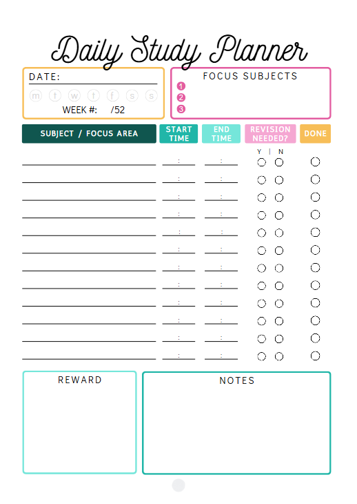 Student Life Organizer | 48-Page Printable & Canva Template