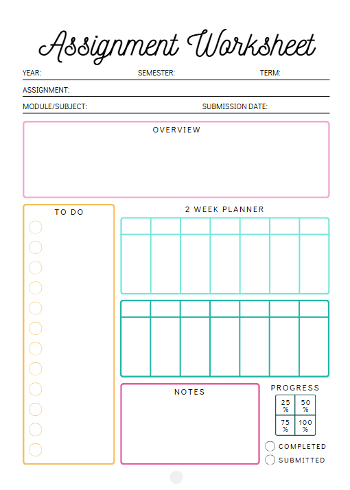 Student Life Organizer | 48-Page Printable & Canva Template
