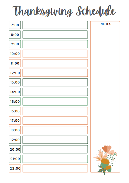 Thanksgiving Planner Printable - 65 Page Canva Template